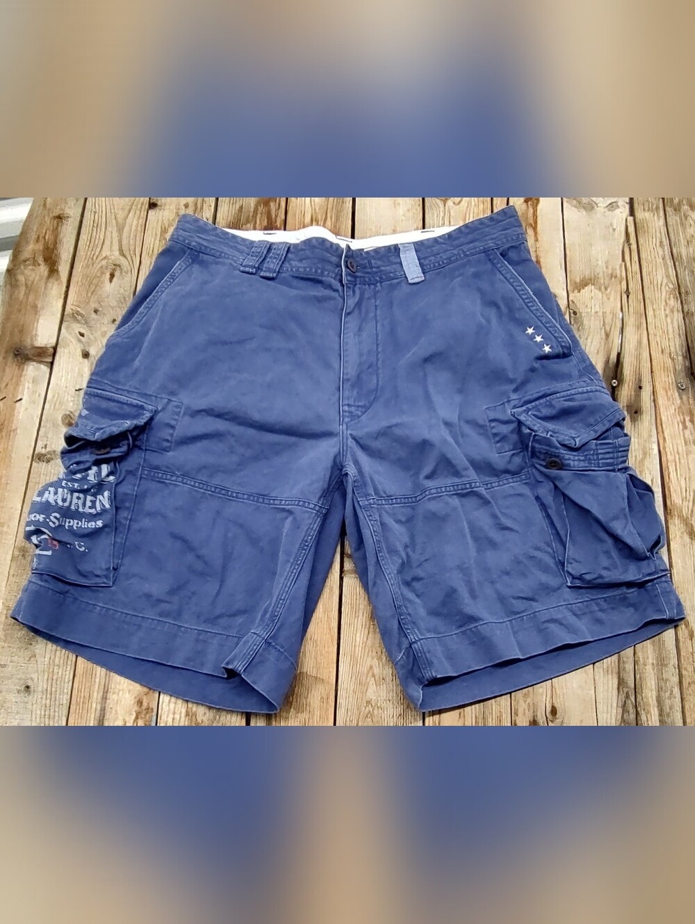 2000's Polo Ralph Lauren American flagblue cargo shorts  men's size 36